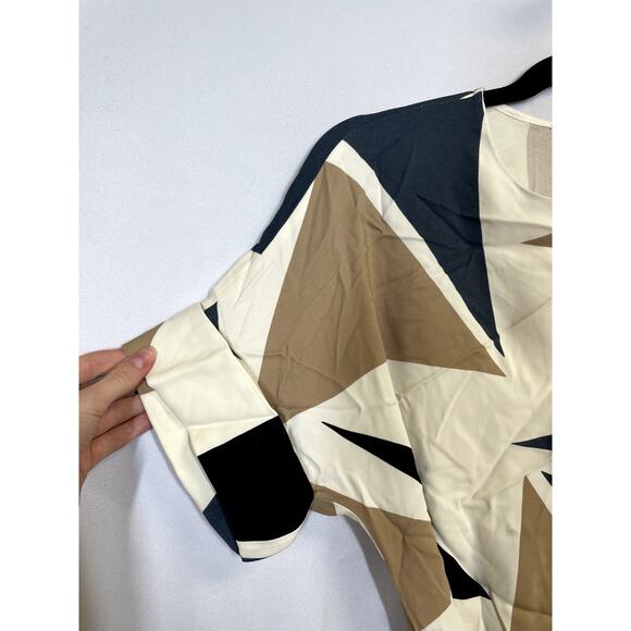 LAFAYETTE 148 NEW YORK Jubilee Bold Triangles Knit Dress White Size S $648 - Picture 5 of 12